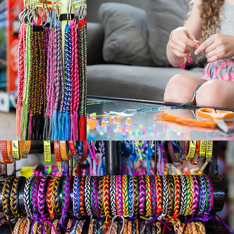 Mayitr 0.8mm Nylon Cord, Nylon Beading String Knotting Cord, Thread Chinese Knot Macrame Rat-Tail Bracelet Braided String (White) - Image 5